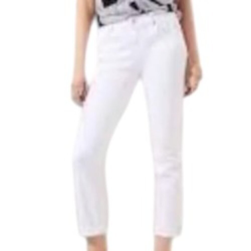 Loft White Modern Crop Jeans 8